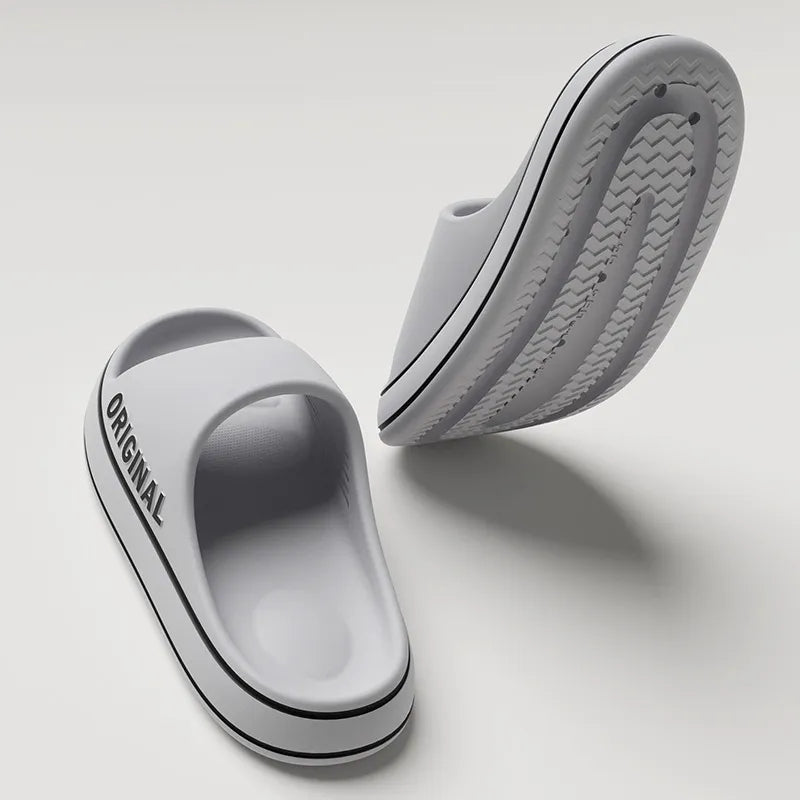 Men Fashion sliders Men Thick Sole Summer Beach Slides Bathroom Anti Slip Slippers