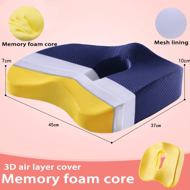 Memory Foam-sitkussing en ortopediese kussing