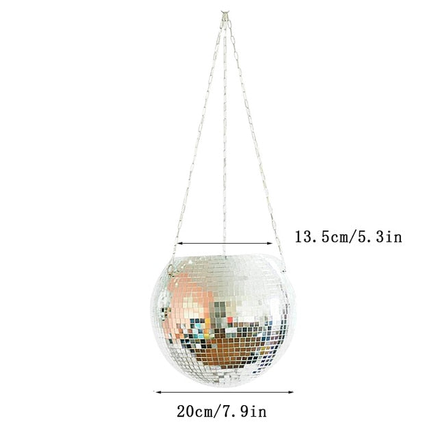 Disco Ball Flower Hang Vaas