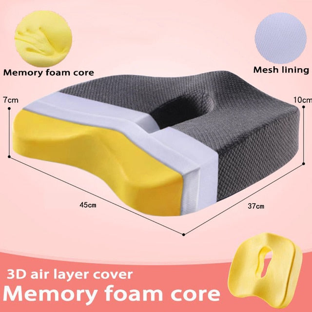 Memory Foam-sitkussing en ortopediese kussing