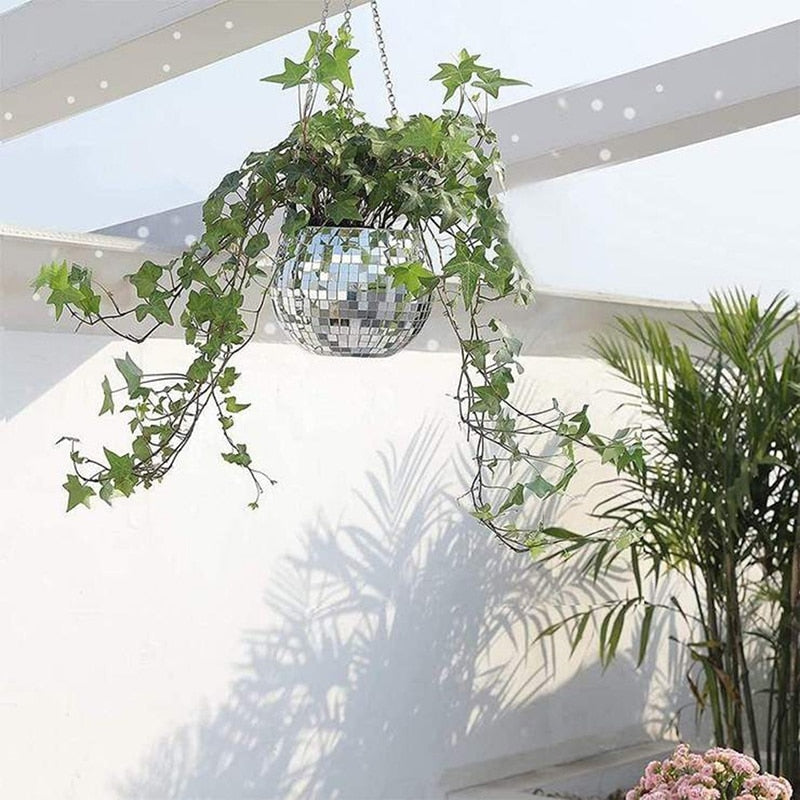 Disco Ball Flower Hang Vaas