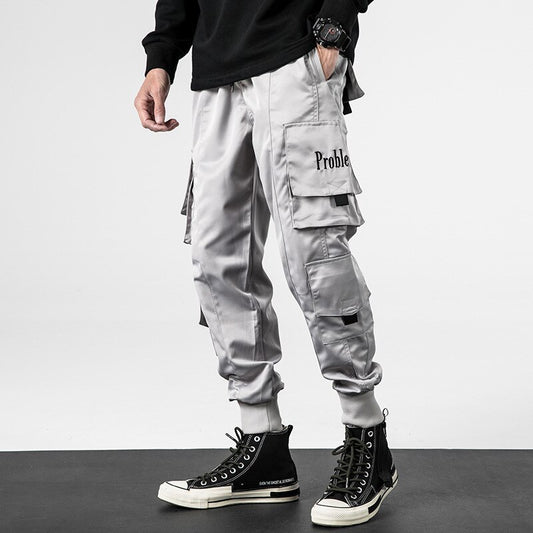 Multi-pocket Harem Hip Pop Pants Trousers Streetwear Sweatpants  Male Casual Fashion Cargo Pants Men