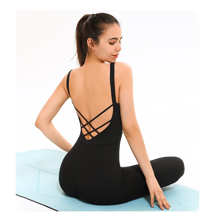 Joga Fitness Jumpsuits Vroue Sweet-wicking Training Dancer One Piece Bodysuits