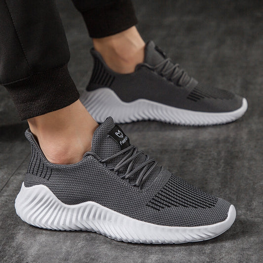 Men Sneakers Breathable White Fashion Gym Casual Light Walking Plus Size Footwear 2022