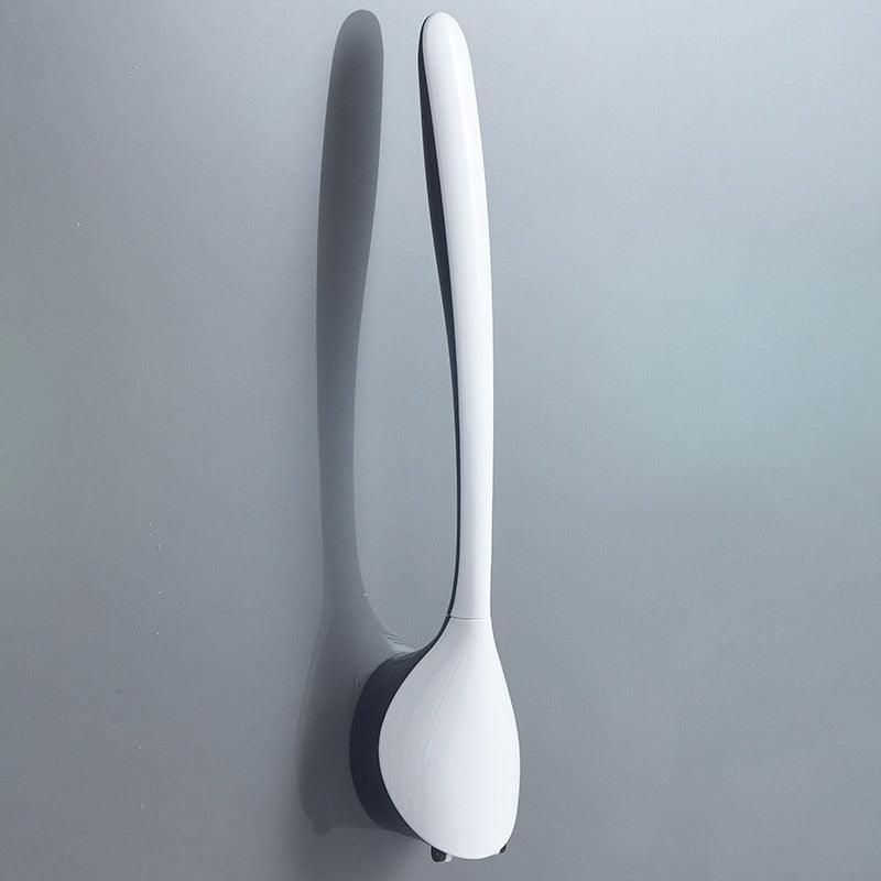 Silicone Toilet Brush Restroom Wall-Mounted Or Floor-Standing Cleaning Brush Home WC Clean Tool Bathroom Accessories