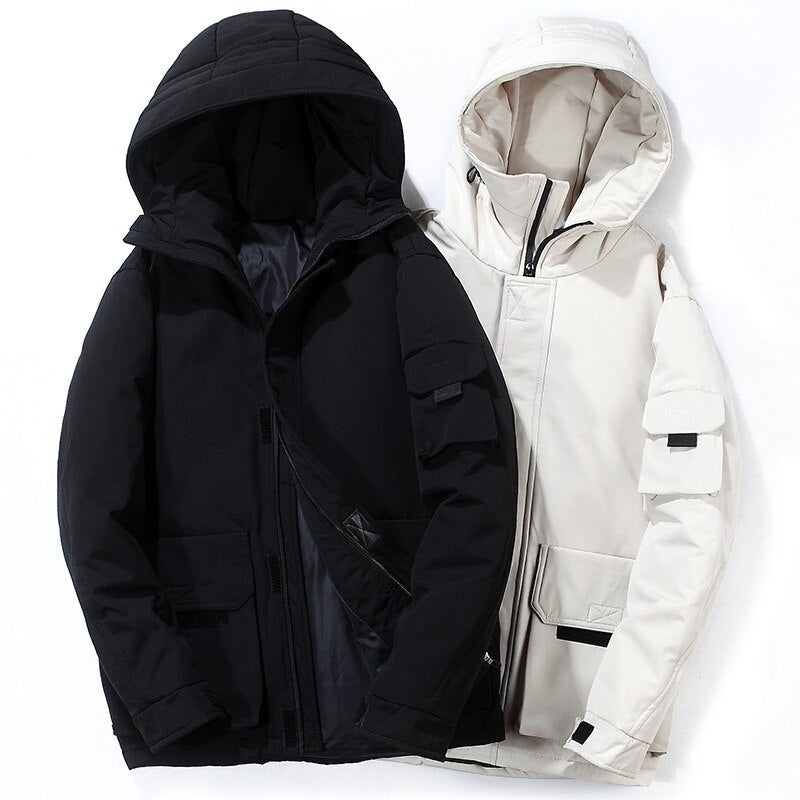 Winter Down Windbreaker Thick Warm Outwear  Parkas Jacket