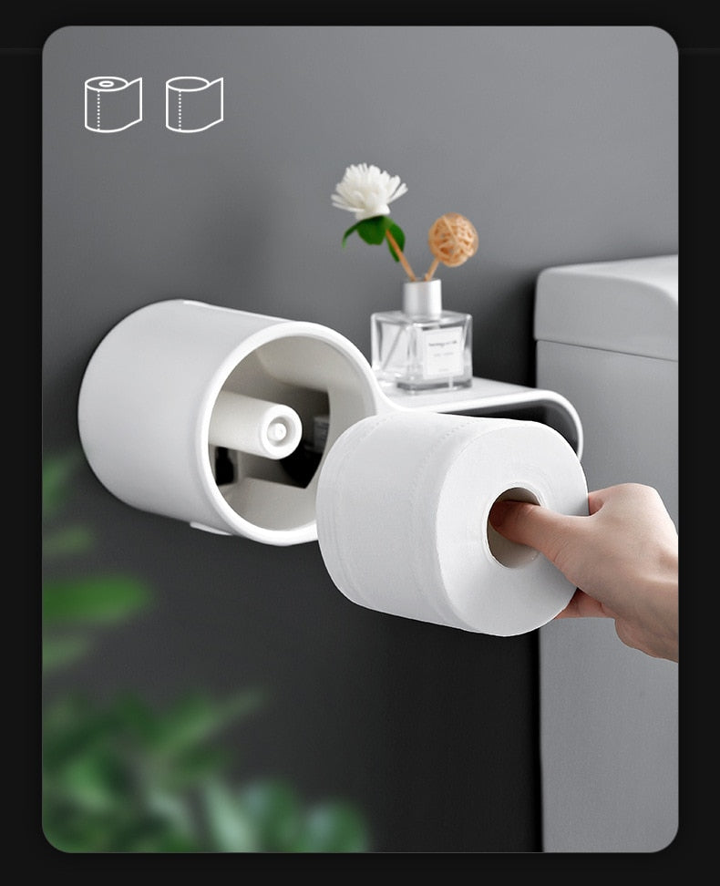 Wall Mounted Bathroom Toilet Paper Holder Paper Tissue Box