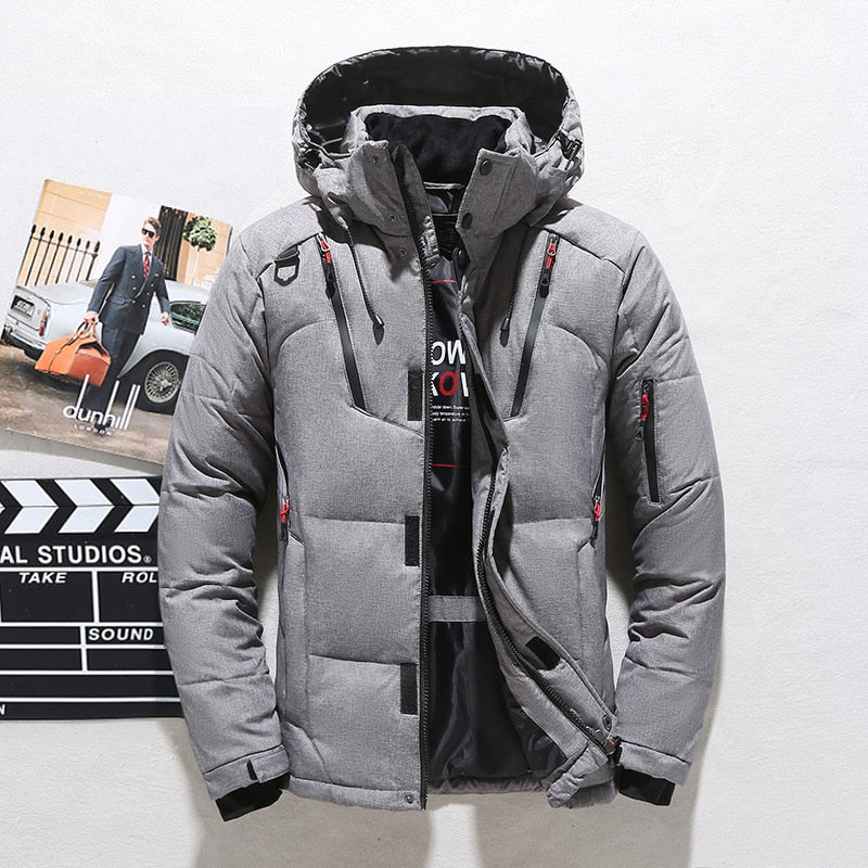 High Quality Overcoat  Down Jacket Men Winter Warm Men Jacket Coat White Duck Down Parka Thick Puffer