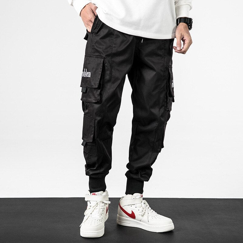 Multi-pocket Harem Hip Pop Pants Trousers Streetwear Sweatpants  Male Casual Fashion Cargo Pants Men