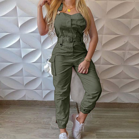 Cargo Pants Female Casual Work Out Playsuits