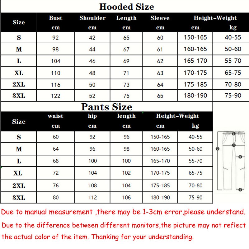 Winter Set Men Zipper Hoodies + Sweatpants 2 Piece Suit Hooded Casual Sets Male Clothes