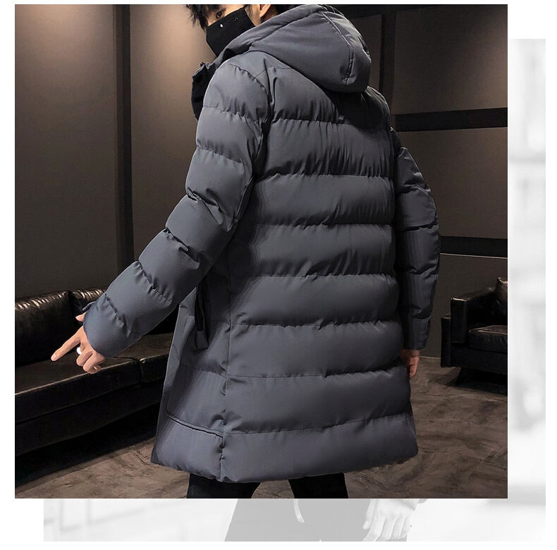 Jacket Plus Long Warm Thick Coat Men Autumn Outwear Outfits Classic Windproof