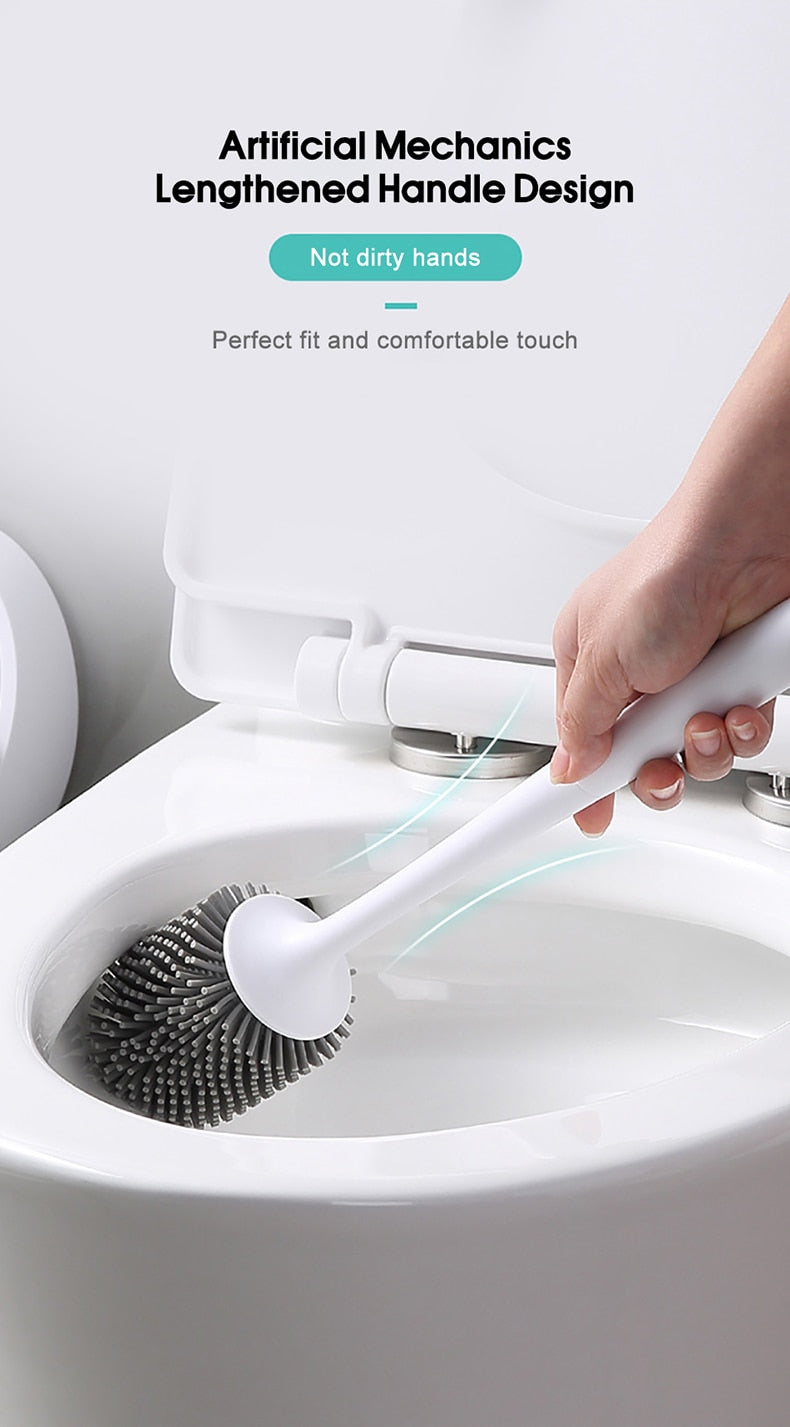 IZEFS Silicone Toilet Brush For WC Accessories