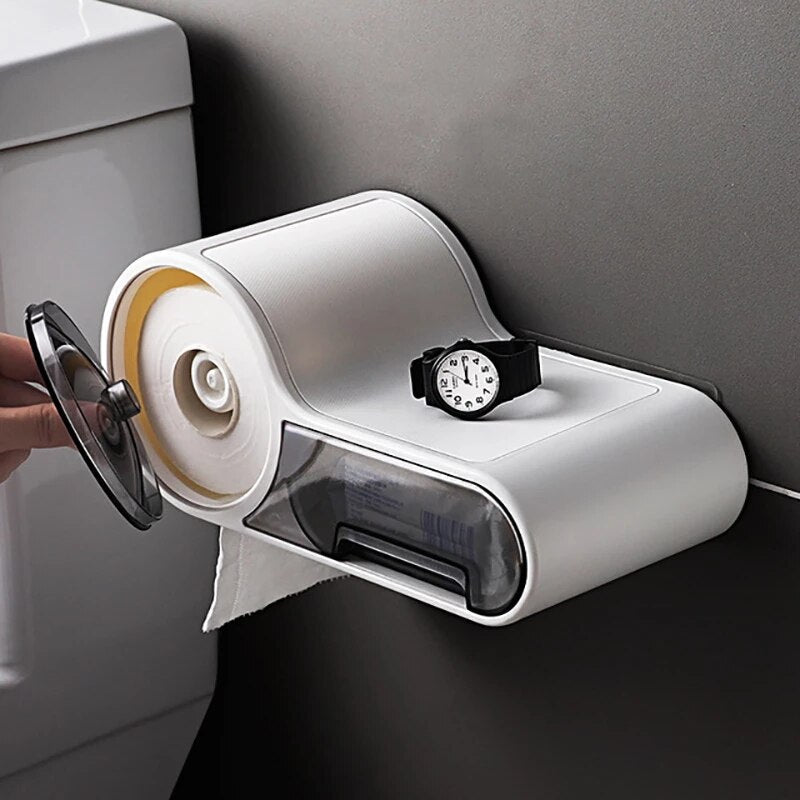 Wall Mounted Bathroom Toilet Paper Holder Paper Tissue Box