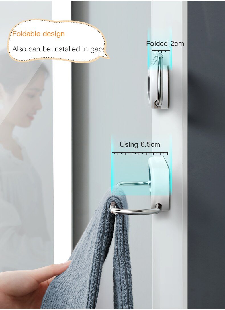 Toilet Towel Rack Towel Bar Bath Towel Holder Suction Wall-mounted Bathroom Shelf