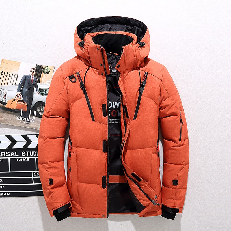 High Quality Overcoat  Down Jacket Men Winter Warm Men Jacket Coat White Duck Down Parka Thick Puffer