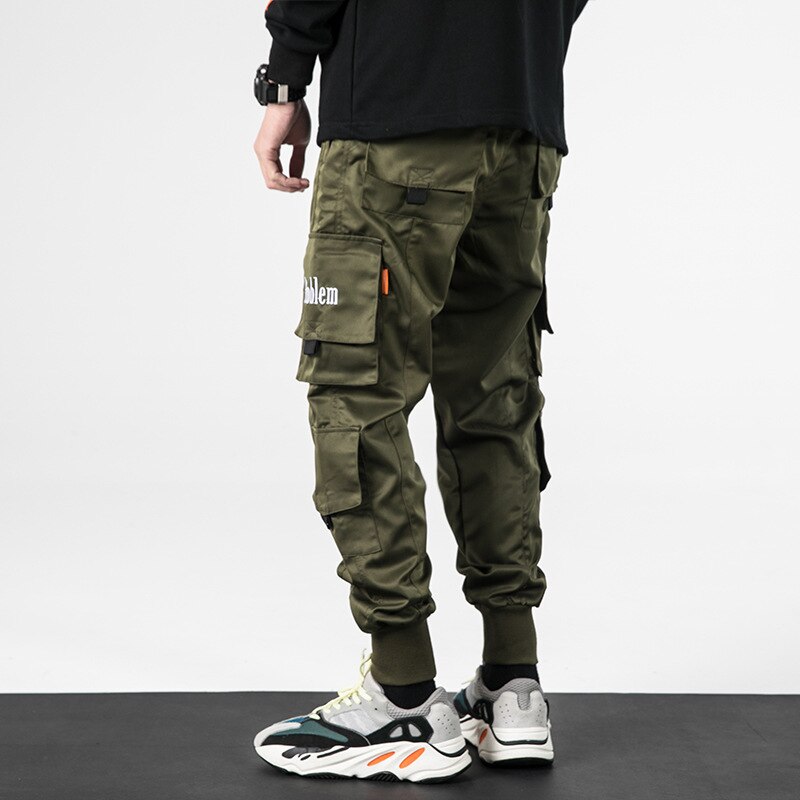 Multi-pocket Harem Hip Pop Pants Trousers Streetwear Sweatpants  Male Casual Fashion Cargo Pants Men