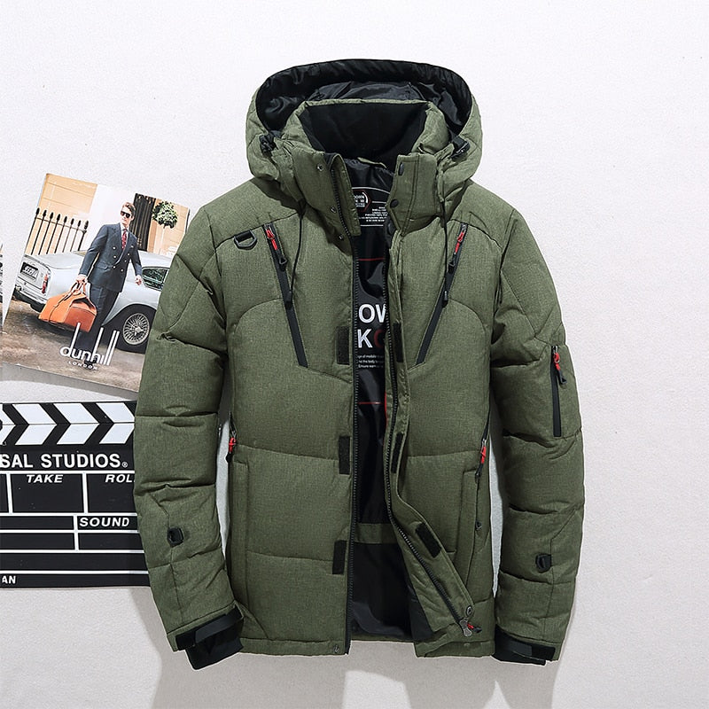 High Quality Overcoat  Down Jacket Men Winter Warm Men Jacket Coat White Duck Down Parka Thick Puffer