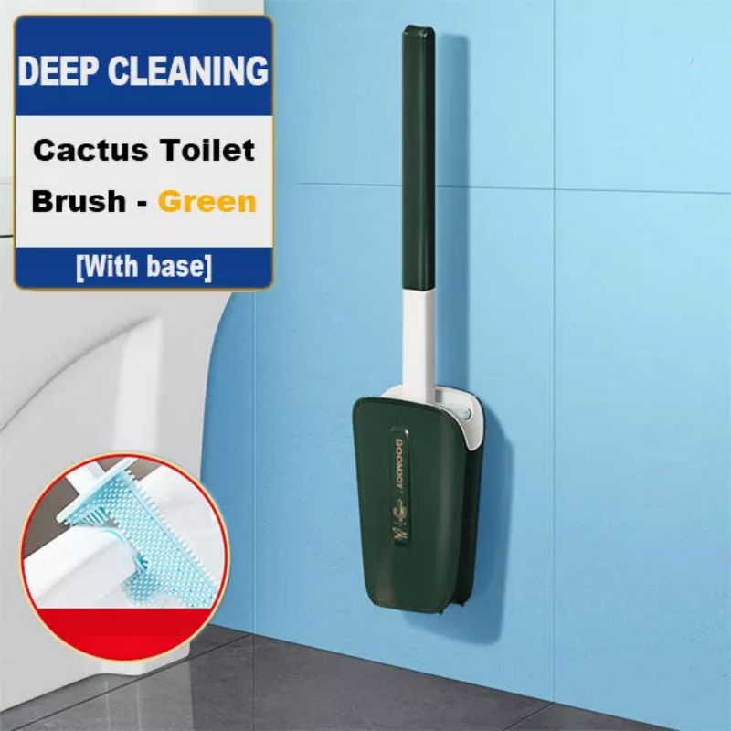 Toilet Brush Silicone Free Wall Mounted Multi-functional Three Piece Cleaning Tools with Bracket