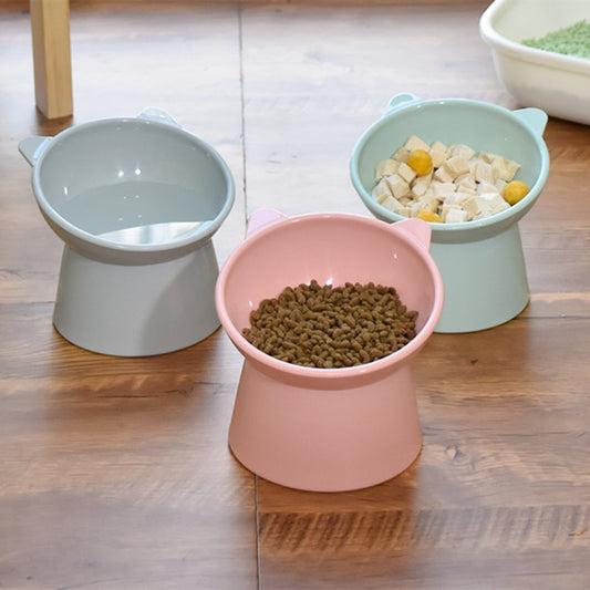 Cat Bowl High Foot Dog Bowl 45° nekbeskermer