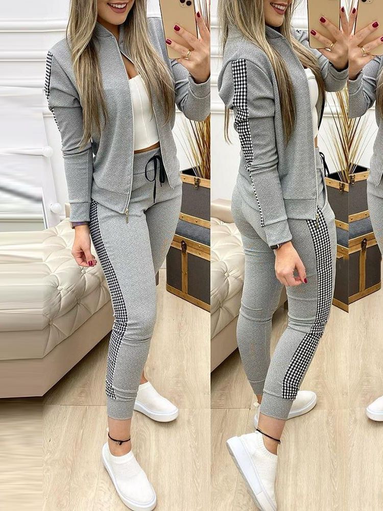 Women Two Piece Set Outfits Autumn Women's Tracksuit Zipper