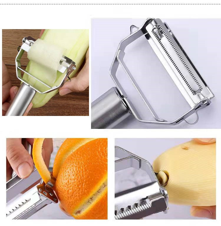 Vegetable Peeler Stainless Steel Melon Planer Double-Head Peeler