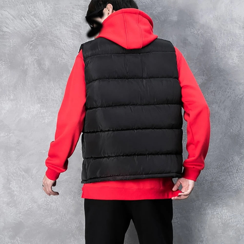 Vest Jacket Warm Sleeveless Jackets Winter Waterproof Zipper Coat Autumn Stand-up Collar Casual