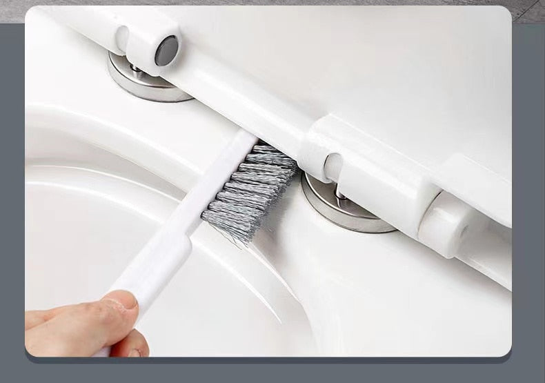 Toilet Brush Silicone Free Wall Mounted Multi-functional Three Piece Cleaning Tools with Bracket