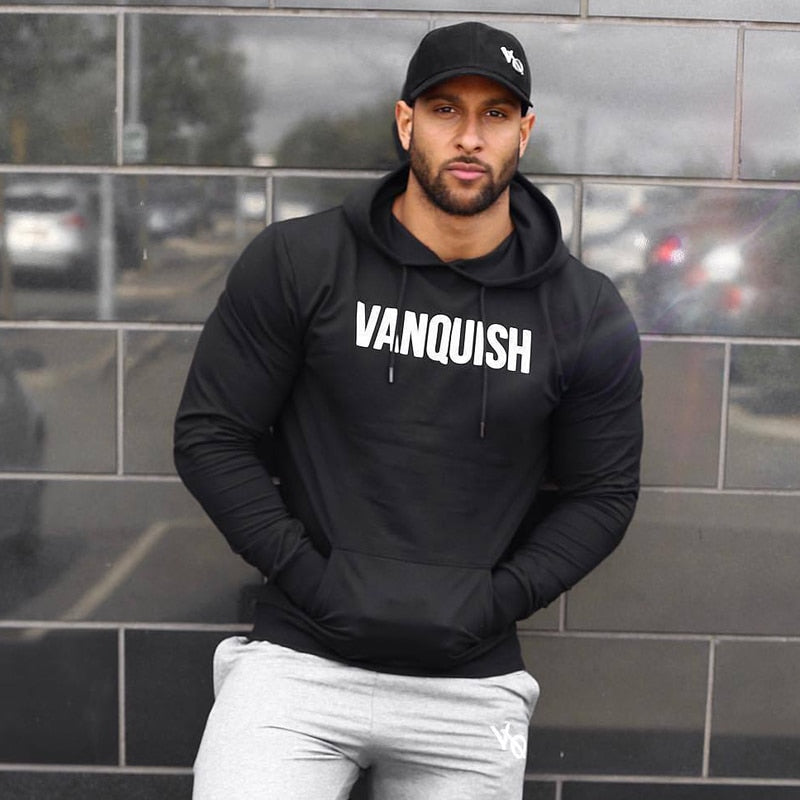 Men Cotton Pullover Hoodie Sweatpants Two Piece Jogger Gym Running Training Sportswear Men Clothing