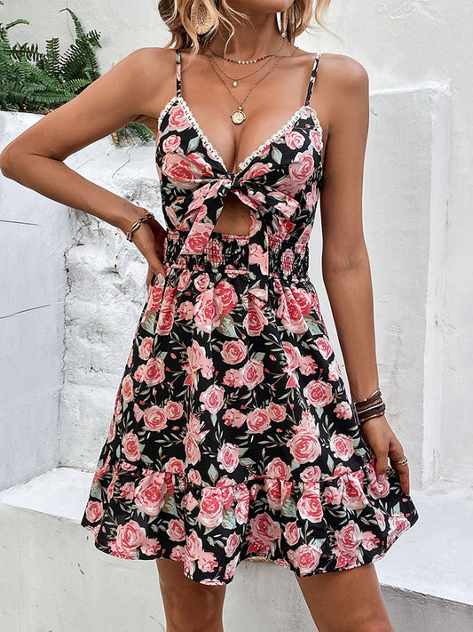 NORA Summer Sleeveless Dress Ladies Flowers Printed Camisole