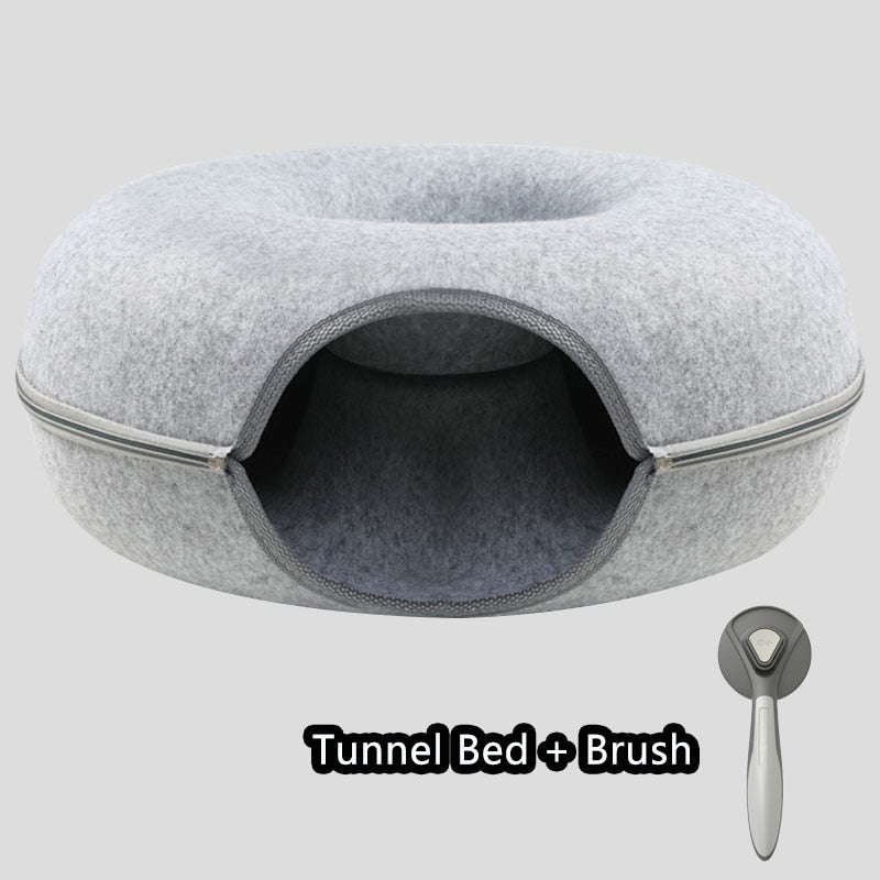 Donut Pet Cat Tunnel Interactive Play Toy