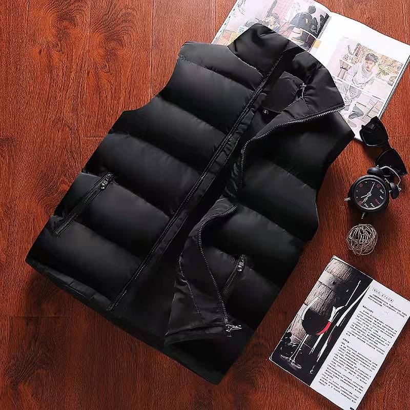 Vest Jacket Warm Sleeveless Jackets Winter Waterproof Zipper Coat Autumn Stand-up Collar Casual