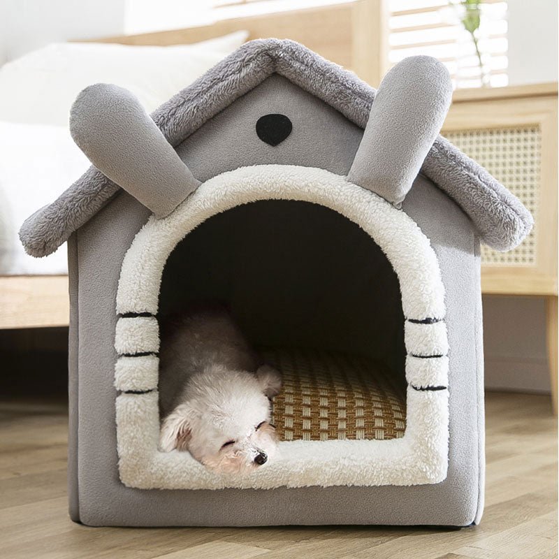 Foldable Dog House Kennel Bed Mat