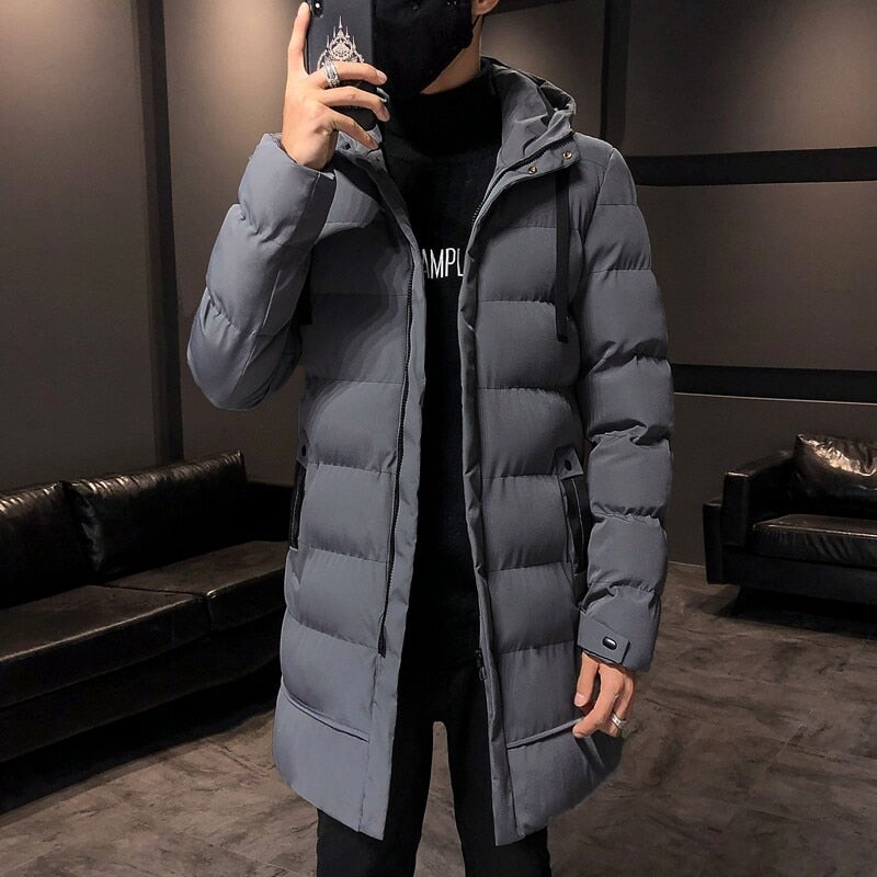 Jacket Plus Long Warm Thick Coat Men Autumn Outwear Outfits Classic Windproof