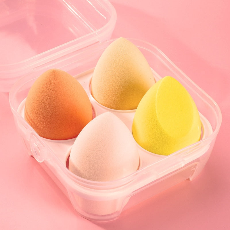 4pcs Makeup Sponge Powder Puff Dry and Wet Combined Beauty Cosmetic Ball