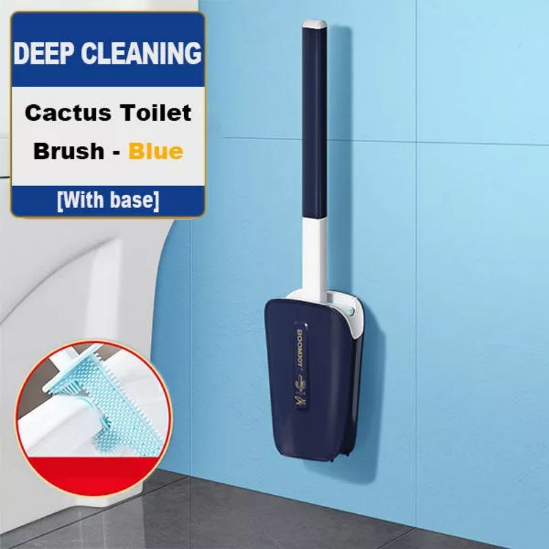 Toilet Brush Silicone Free Wall Mounted Multi-functional Three Piece Cleaning Tools with Bracket