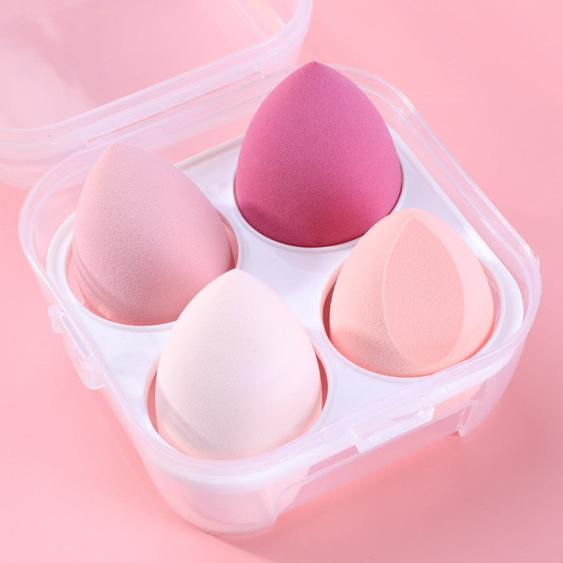 4pcs Makeup Sponge Powder Puff Dry and Wet Combined Beauty Cosmetic Ball