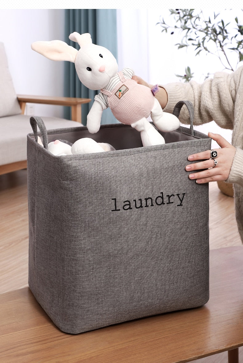 Portable Felt Handy Dirty Clothes Storage Basket Bathroom Laundry Basket Environment Living Room Kids Toy Clothes Baskets