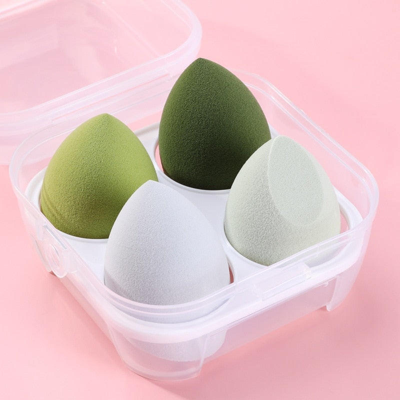 4pcs Makeup Sponge Powder Puff Dry and Wet Combined Beauty Cosmetic Ball