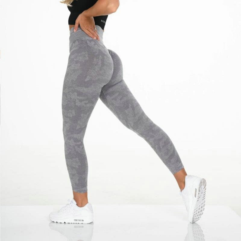 Camo Naatlose Leggings Hoë middellyf Atletiek