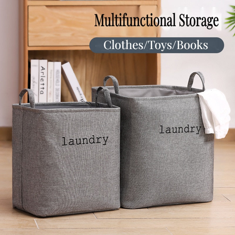 Portable Felt Handy Dirty Clothes Storage Basket Bathroom Laundry Basket Environment Living Room Kids Toy Clothes Baskets