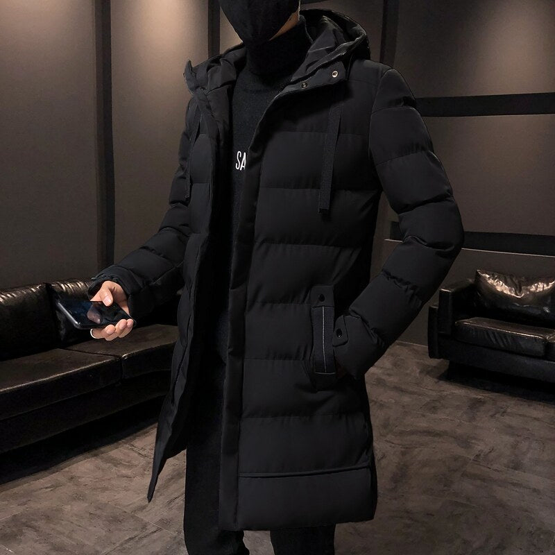 Jacket Plus Long Warm Thick Coat Men Autumn Outwear Outfits Classic Windproof