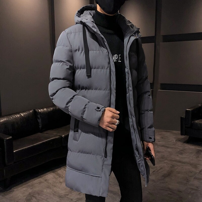 Jacket Plus Long Warm Thick Coat Men Autumn Outwear Outfits Classic Windproof