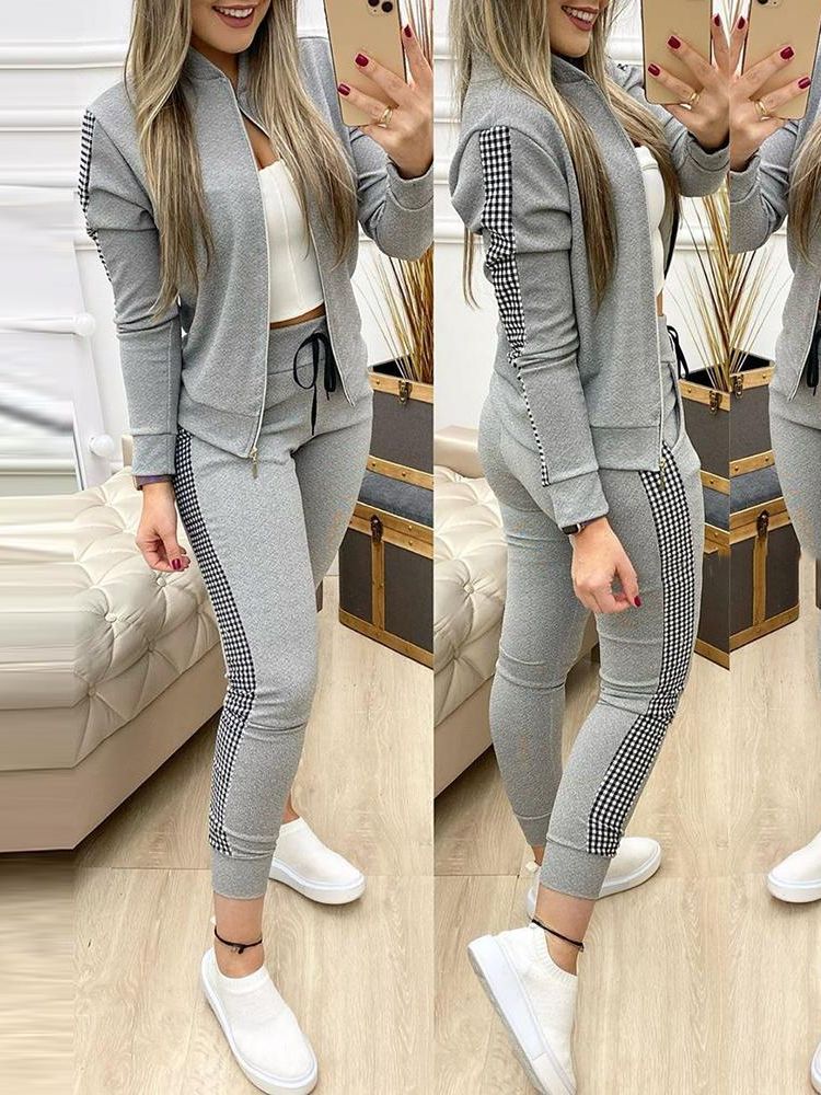 Women Two Piece Set Outfits Autumn Women's Tracksuit Zipper