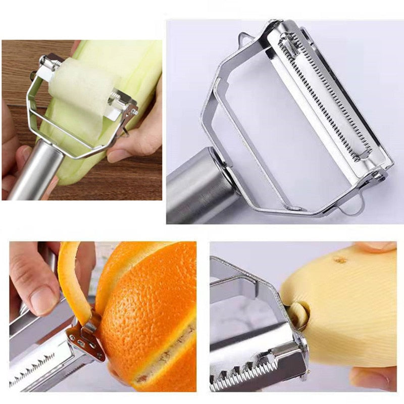 Vegetable Peeler Stainless Steel Melon Planer Double-Head Peeler