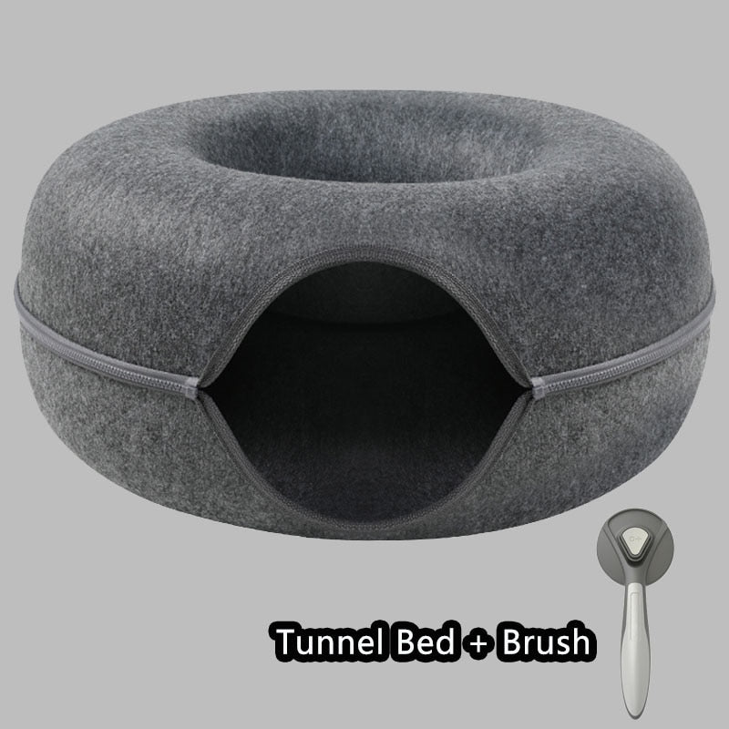 Donut Pet Cat Tunnel Interactive Play Toy