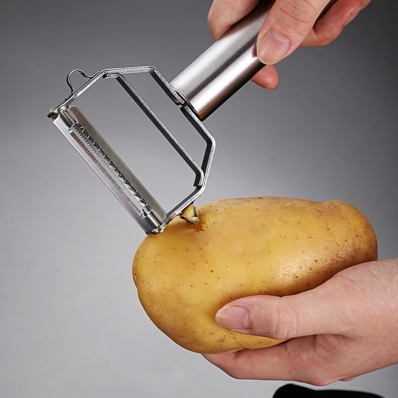 Vegetable Peeler Stainless Steel Melon Planer Double-Head Peeler