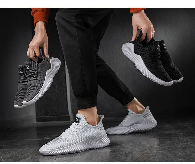 Breathable White Fashion Gym Casual Light Walking trainers
