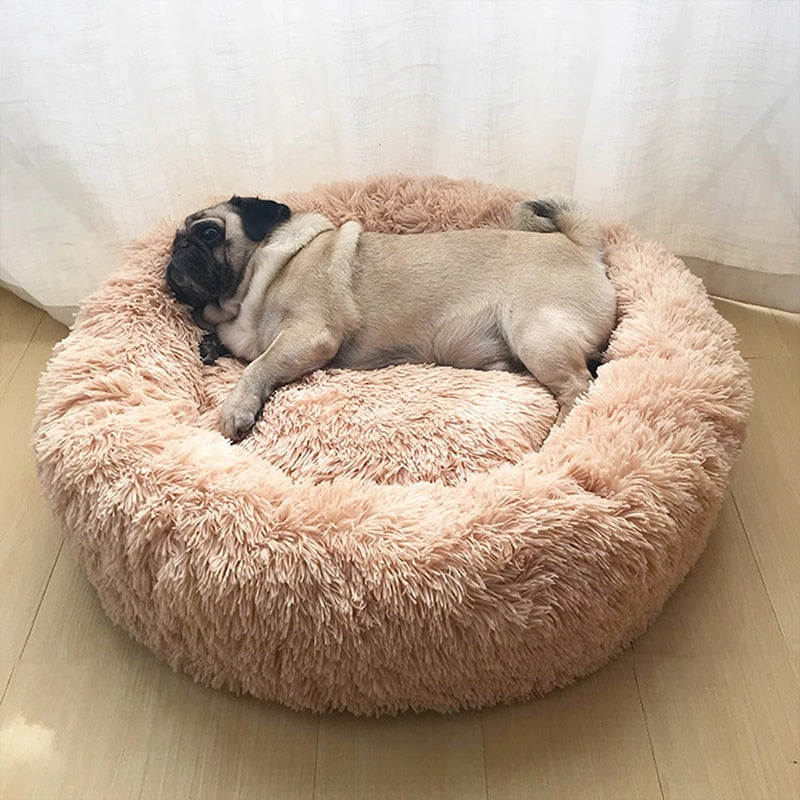 Super Soft Cat & Dog Bed Comfortable Donut Round