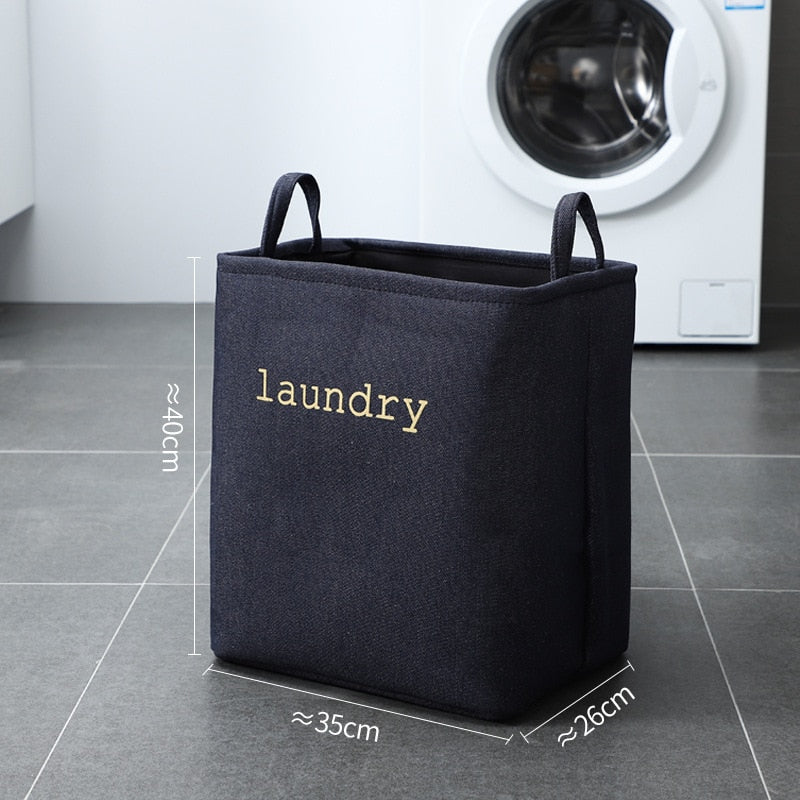 Portable Felt Handy Dirty Clothes Storage Basket Bathroom Laundry Basket Environment Living Room Kids Toy Clothes Baskets